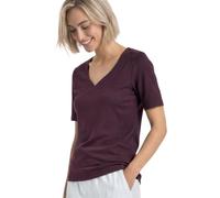 Street One Basic T-Shirt with Heart Neckline Rustic Rouge 36