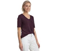 Street One Basic T-Shirt with Opaque Front Rustic Rouge 40