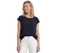 Street One Dropped Shoulder Blouse Shirt with Crew Neck Deep Blue 36