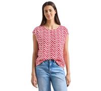 Street One Dropped Shoulder Blouse Shirt with Crew Neck Salsa Red 36