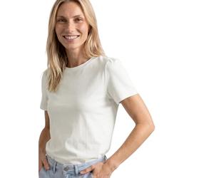 Street One Gathered Sleeve T-Shirt Off White 46