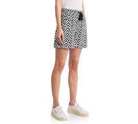 Street One High Waist Shorts in Loose Fit with Print Deep Blue 36