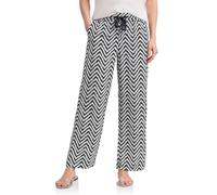 Street One High Waist Wide Leg Trousers in Loose Fit, Deep Blue, 38