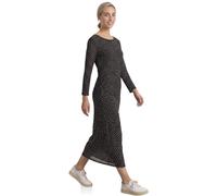 Street One Ladies 1409536 Side Ruffle Midi Dress, Black Coffee, 12