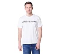 Street One Men T-Shirt with Logo Print Bright White L