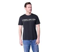 Street One Men T-Shirt with Logo Print Dark Ink Blue XL