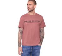 Street One Men T-Shirt with Logo Print Sunrise Red M