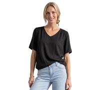 Street One Short Sleeve Blouse Shirt with V-Neck Black 46