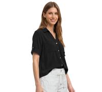 Street One Short-Sleeved Shirt Blouse with Turn-Up Details Black 42