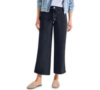 Street One Straight Leg Trousers in Washed Look Shadowed Navy 38