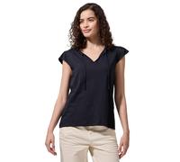 Street One Studio Dropped Shoulder Shirt with Split Neck Maritime Blue 40