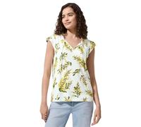 Street One Studio Dropped Shoulder Shirt with Split Neck Off White 34