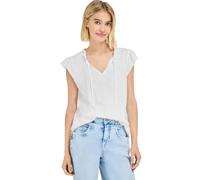 Street One Studio Dropped Shoulder Shirt with Split Neck White 42