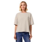 Street One Studio Silk Look T-Shirt with Chest Pocket Creamed Sand 36
