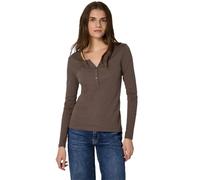 Street One Studio Women's 3228768 Ribbed Shirt with Buttons, Java Brown, 20