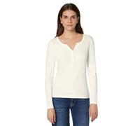 Street One Studio Women's 3228768 Ribbed Shirt with Buttons, Off White, 12