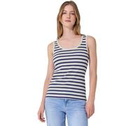 Street One Studio Women's 3230609 Top with Crew Neck and Ribbed Structure (Pack of 1), Optic Blue, 8