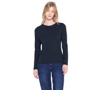 Street One Studio Women's Damen Langarmshirt Basic Long-Sleeved Shirt, Deep Blue, 16