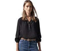 Street One Studio Women's F345143 Raglan Blouse in Plain Colour, Black, 10