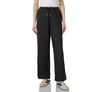 Street One Studio Women's F378731 Straight Leg Linen Trousers, Black, 16
