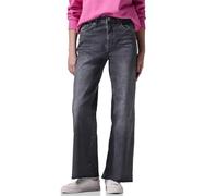 Street One Studio Women's F378693 Wide Leg Jeans, Dark Grey Soft Washed, 28W x 30L