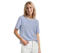 Street One T-Shirt in Knitted Look with Crew Neck Whispery Blue 40