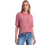 Street One T-Shirt with Crew Neck and All-Over Print Salsa Red 42