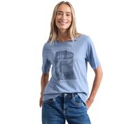 Street One T-Shirt with Crew Neck and Photo Print Northern Blue 46