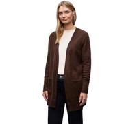 Street One Women's 2515457 Open Cardigan, Dark Hazelnut Brown Mel, 20