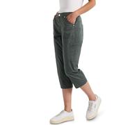 Street One Women's 3/4 Satin Trousers with Pockets, Marshy Green, 16