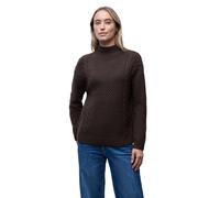Street One Women's 3015538 Sweater with Knitting Pattern, Deep Roast Brown, 8