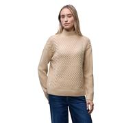 Street One Women's 3015538 Sweater with Knitting Pattern, Sanded Beige, 20