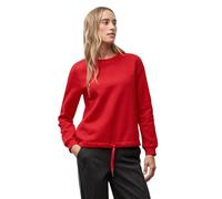 Street One Women's 3017129 Sweatshirt with Ribbed Detail, Racing Red, 10