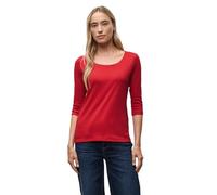 Street One Women's 3116816 Basic T-Shirt with 3/4 Sleeves, Racing Red, 20