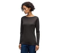 Street One Women's 3228383 Basic Long-Sleeved Shirt, Darkest Brown, 20