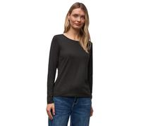 Street One Women's 3229188 Basic Crew Neck Shirt, Darkest Brown, 20