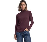 Street One Women's 3231674 Long-Sleeved Shirt in Plain Colour with Turtleneck (Pack of 1)