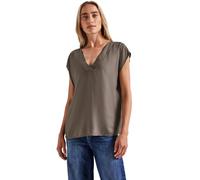 STREET ONE Women's 3412067 V-Neck Blouse Shirt, Nomad Brown, 14