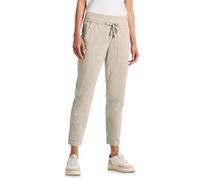 Street One Women's 3715975 Loose fit Corduroy Trousers, Malted Beige, 42W x 28L