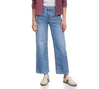 Street One Women's 3818757 Mid Waist Wide Leg Jeans in Loose fit