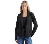 Street One Women's A212373 Short Blazer Diagonal Melange Set, Black, 16