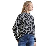 Street One Women's A303051 Cosy Sweater_Leo Jacquard, Heather Grey, 12