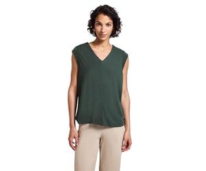 Street One Women's A323329 Silk-Look Structured Shirt, Mid Green, 10