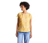 Street One Women's A323569 Patterned Shirt, Buttercream Yellow, 16