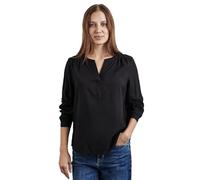 Street One Women's A345112 Tunic Blouse in Plain Colour, Black, 34