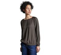 Street One Women's A345324 Shirred Hem Blouse, Muddy Brown, 12