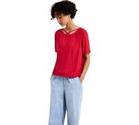 Street One Women's A345730 Blouse Shirt with Ribbon Detail, Glory Red, 14