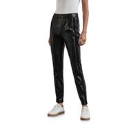 Street One Women's A378291 Coated Trousers, Black, 40W x 28L