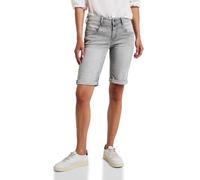 Street One Women's A378568 Bermuda Shorts, Light Grey Random Washed, 34