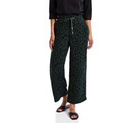 Street One Women's A378975 Patterned Muslin Trousers, Mid Green, 38W x 26L